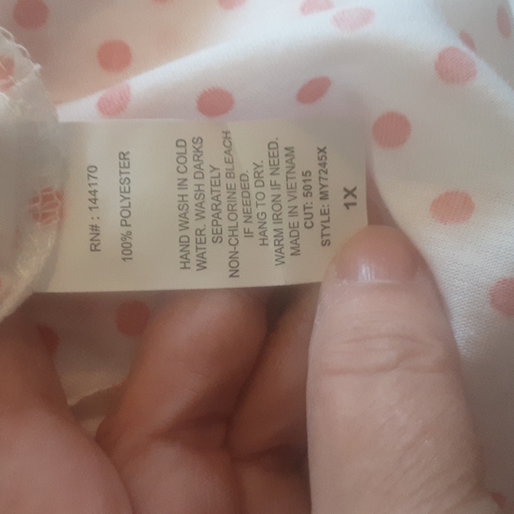 Nwot Psalm 63:3 Polka Dot Top Sz 1X - Picture 9 of 9